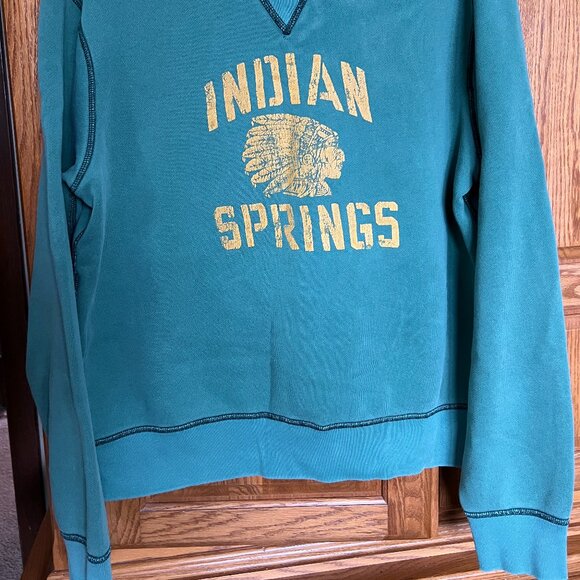 90's Vintage POLO RALPH LAUREN Green Indian Springs sweatshirt - Size Large - Picture 10 of 16